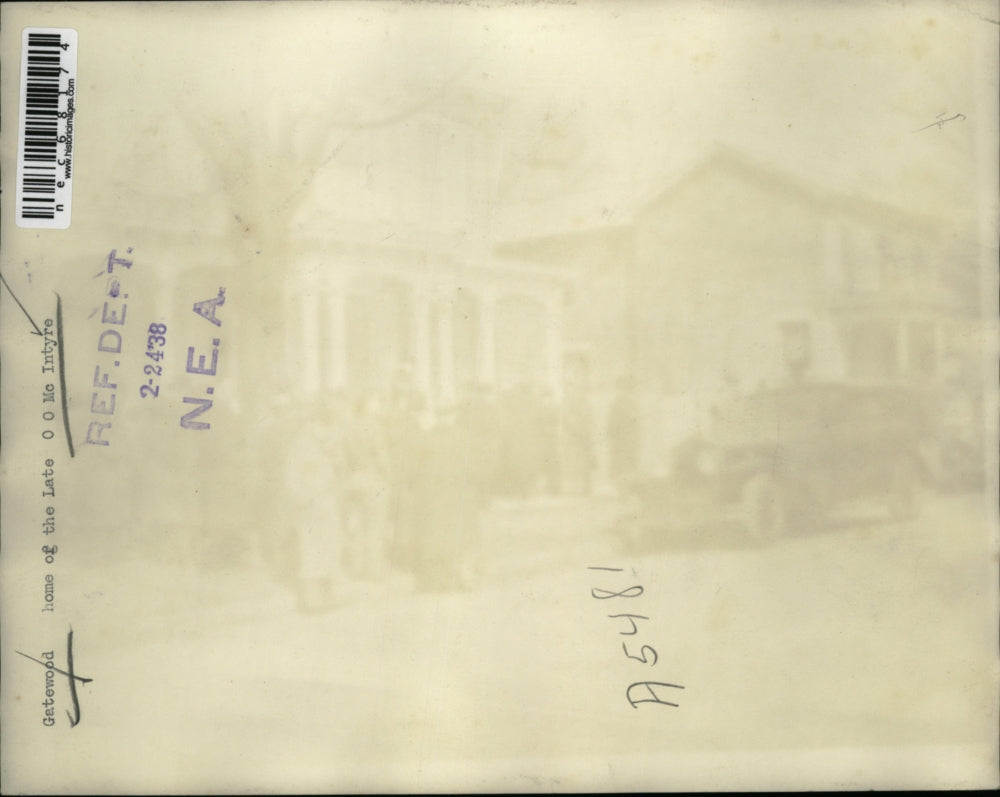 1938 Press Photo Gatewood home of the late OO Mc Intyre