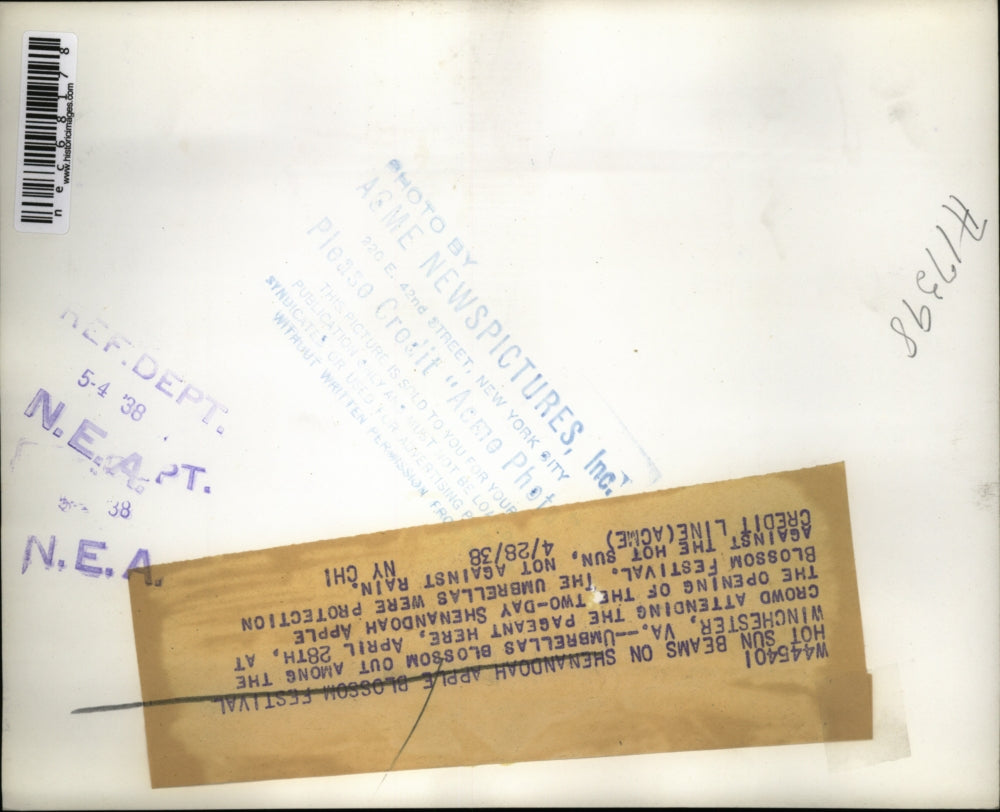 1938 Press Photo Crowd attending the pageant at the opening of the 2-day