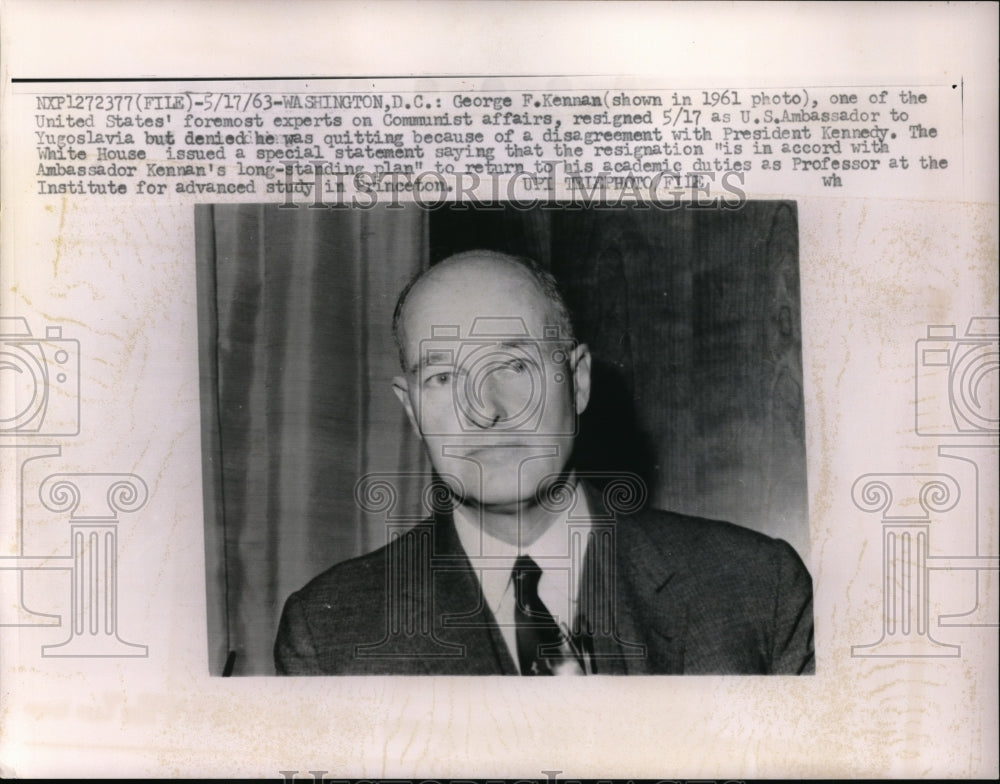 1963 Press Photo George F Kennan Expert In Communist Affairs