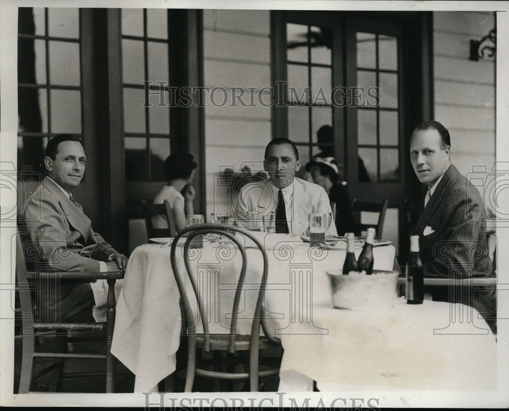 1933 Press Photo Semour Felipe A Espak And Gustaf Beidel Swedish Legation
