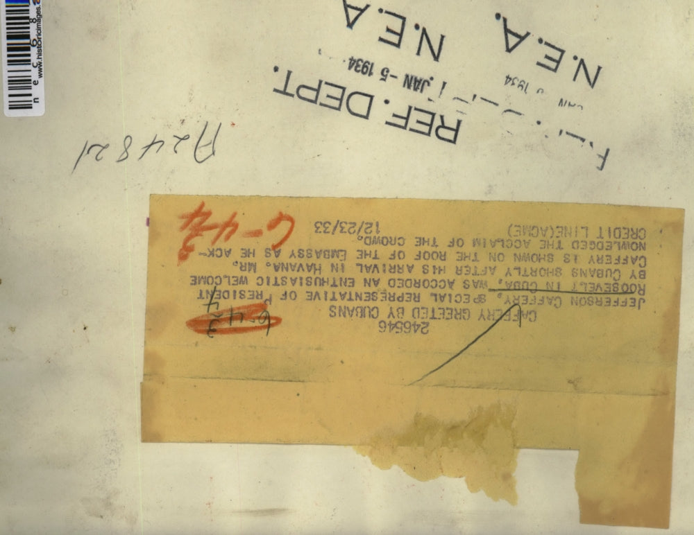 1933 Press PhotoJefferson Caffery, rep of Pres Roosevelt in Cuba