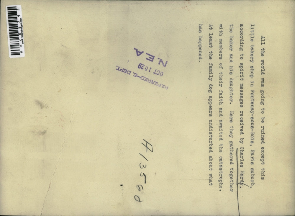 1929 Press Photo Bakery shop in Fontenay sous Bois, France - nec68243