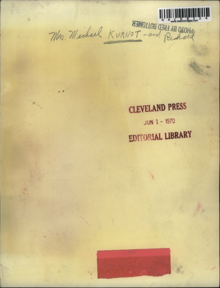 1970 Press Photo Mrs Michael Kurnot And Richard