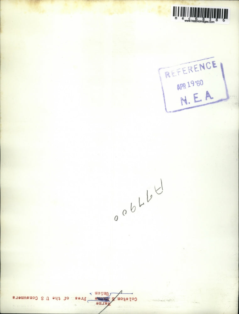 1960 Press Photo Colston Warne President Of US Consumers Union