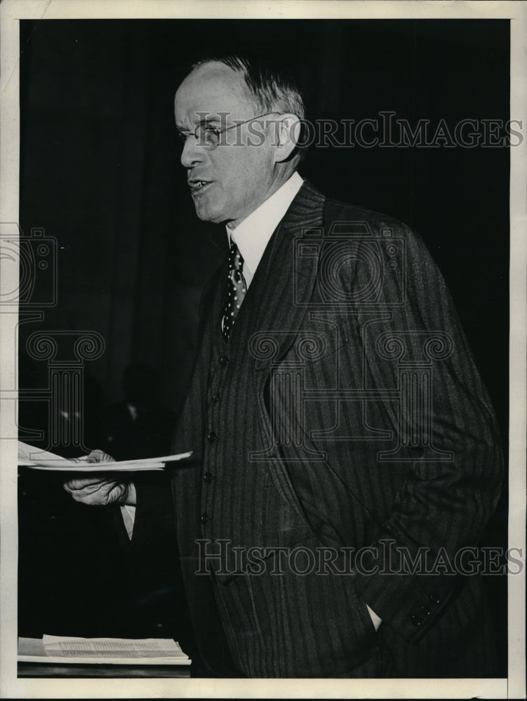1934 Press Photo Henry Harriman, president of the Chamber of Commerce of the US