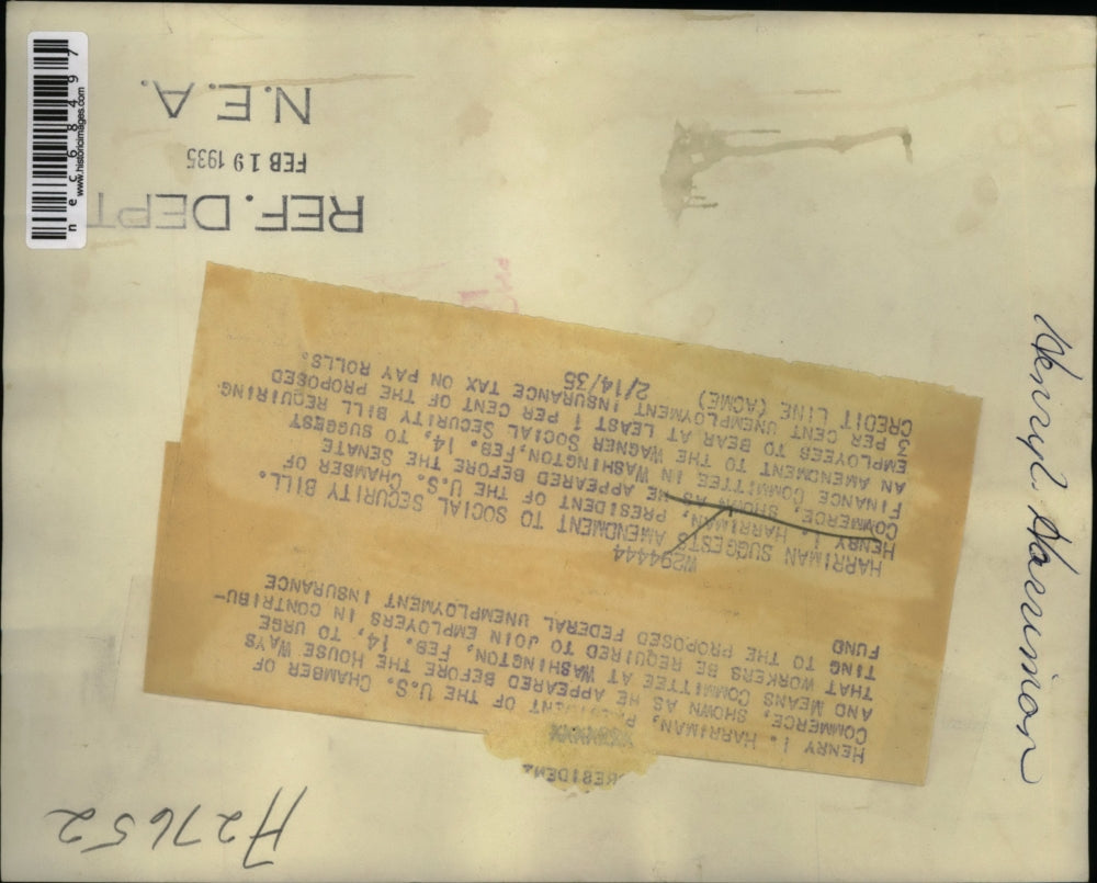 1935 Press Photo Henry Harriman before the senate finance committee - nec68497