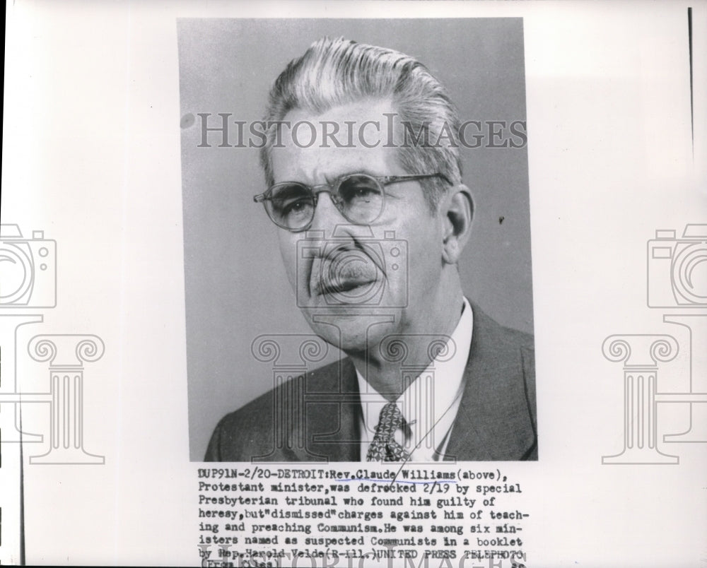 1954 Press Photo Claude Williams with dismissed charges against him - nec68521