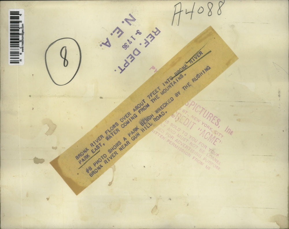 1936 Press Photo A view of Bronx River Park East