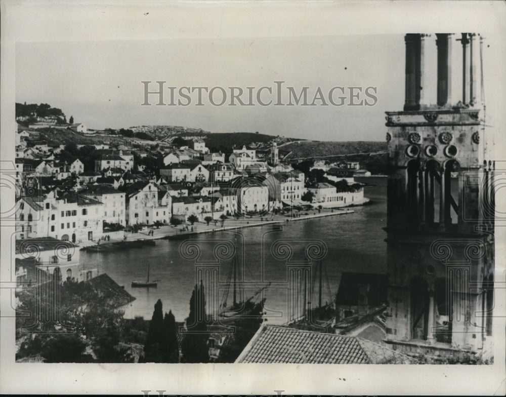1934 Press Photo General view of the city of Hvar, Dalmatia, Jugoslavia