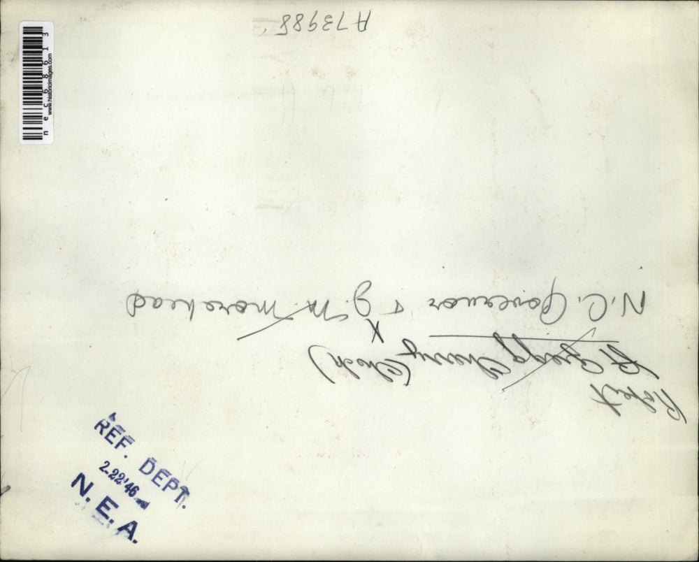 1946 Press Photo Robert Gregg Cherry with N.C. Governor G.M. Morehead