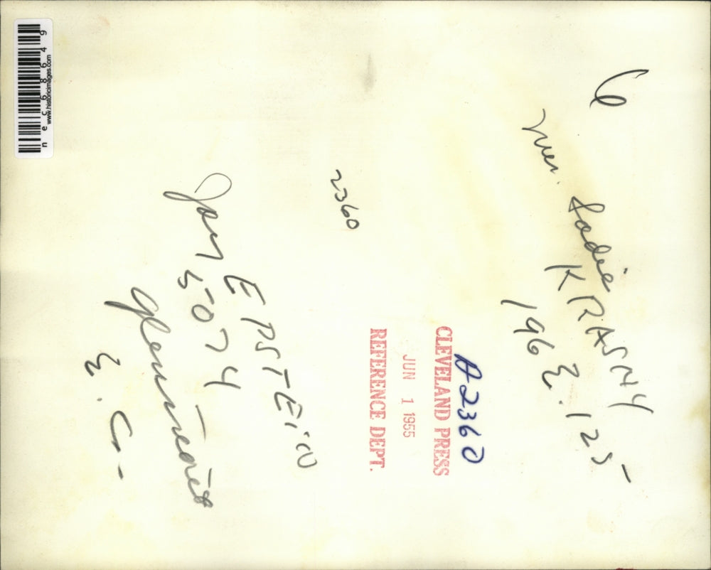 1955 Press Photo Mrs. Sadie Krasny and Jay Epstein