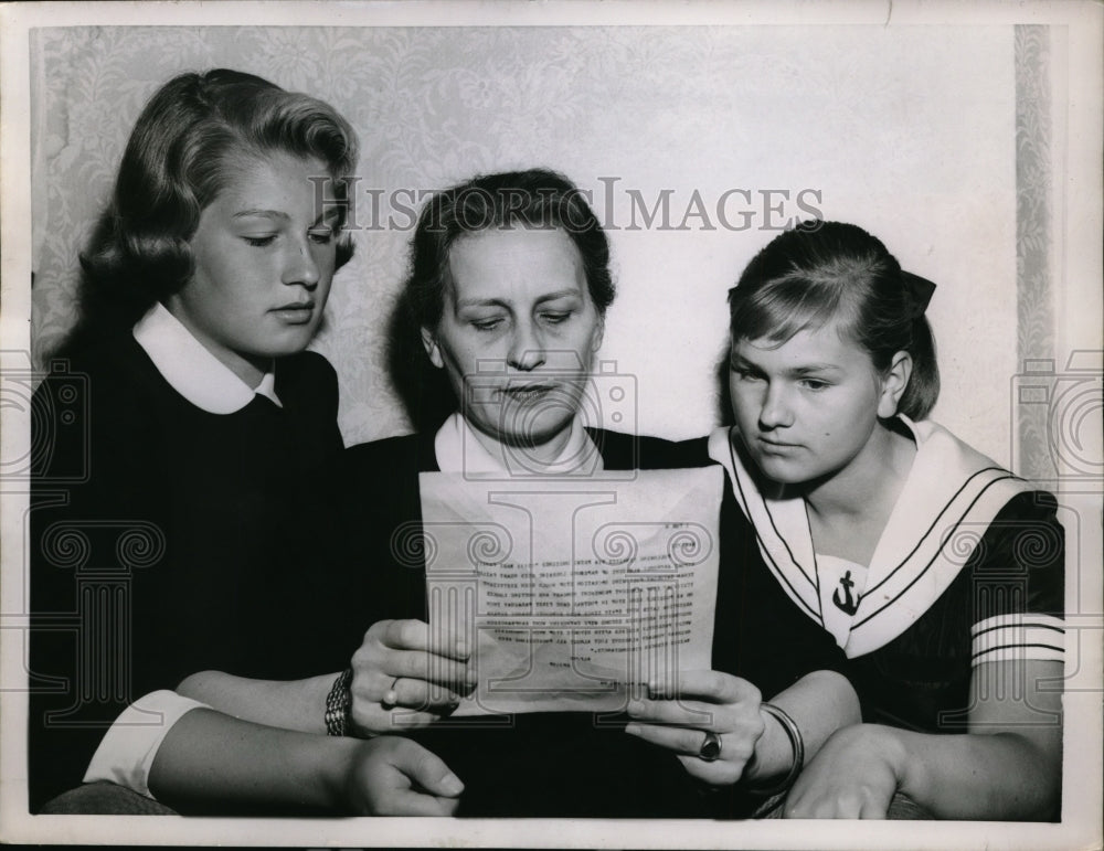 1955 Press Photo Princess Juliana Katalin Bogskay Von Helso-Banya & Daughters
