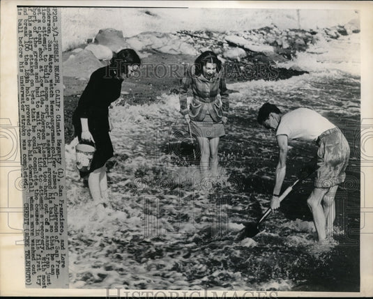 1948 Press Photo Pebble Beach, Calif Gin Heggerty,L Anderson golfer J Anderson
