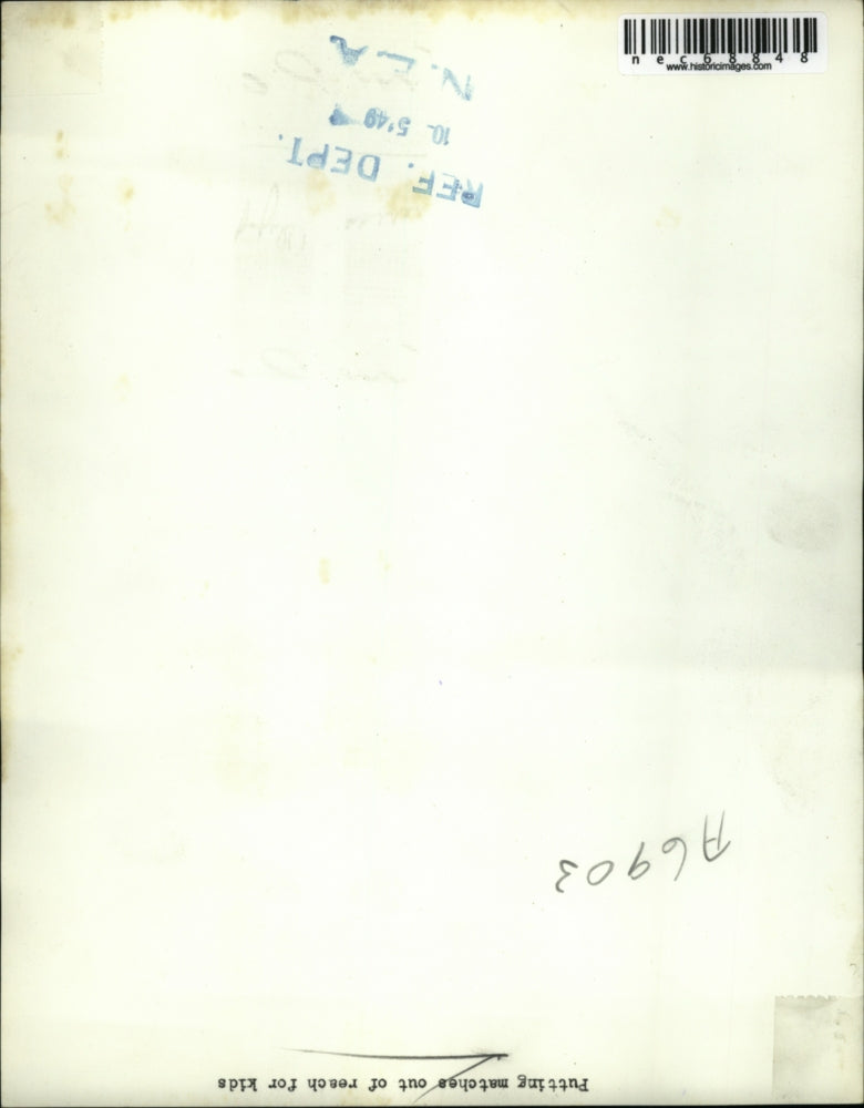 1949 Press Photo Putting matches out of reach for kids - nec68848