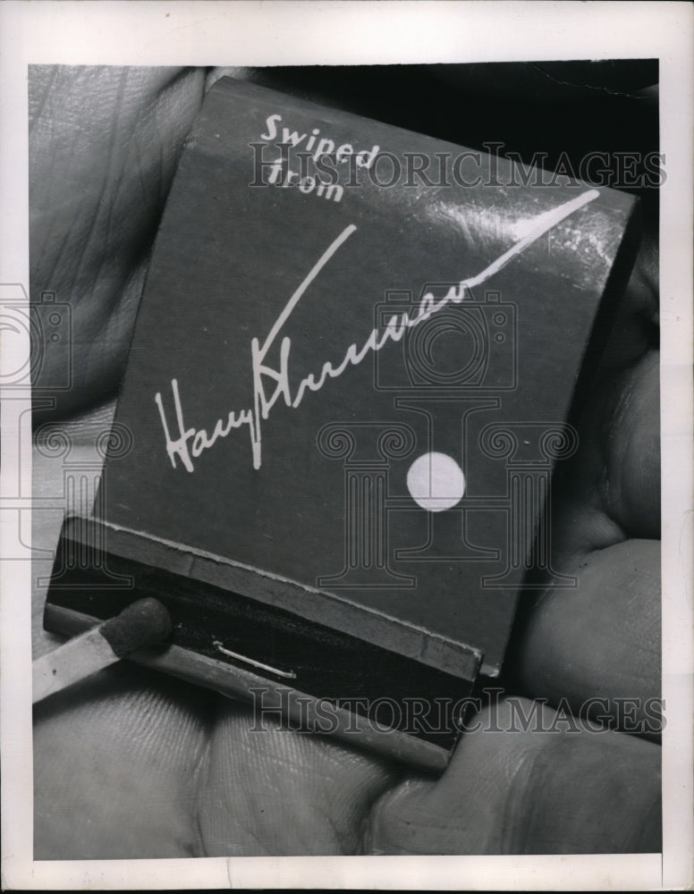 1949 Press Photo Matches from Universal Match Corp in St. Louis Mo.