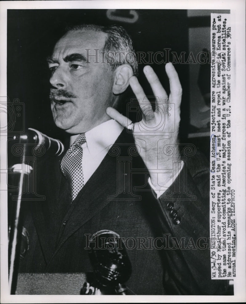Load image into Gallery viewer, 1951 Press Photo Sec of State Dean Acheson in Wash DC - nec68853
