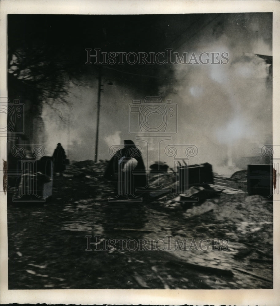 1940 Press Photo Vaasa, Finland wreck of city after Russian bombing - nec68864