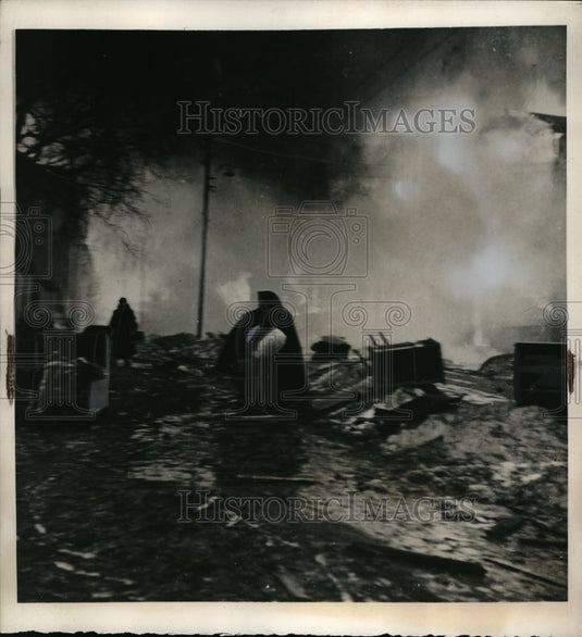 1940 Press Photo Vaasa, Finland wreck of city after Russian bombing - nec68864