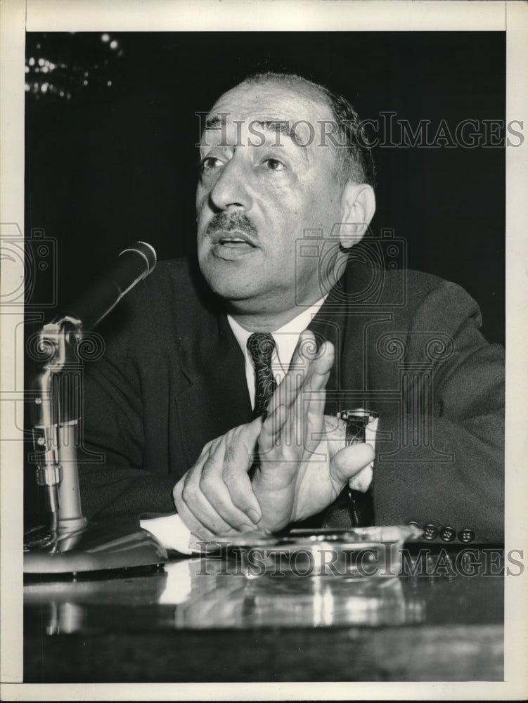 1955 Press Photo Nat Einmorn appears before the senate in Washington DC