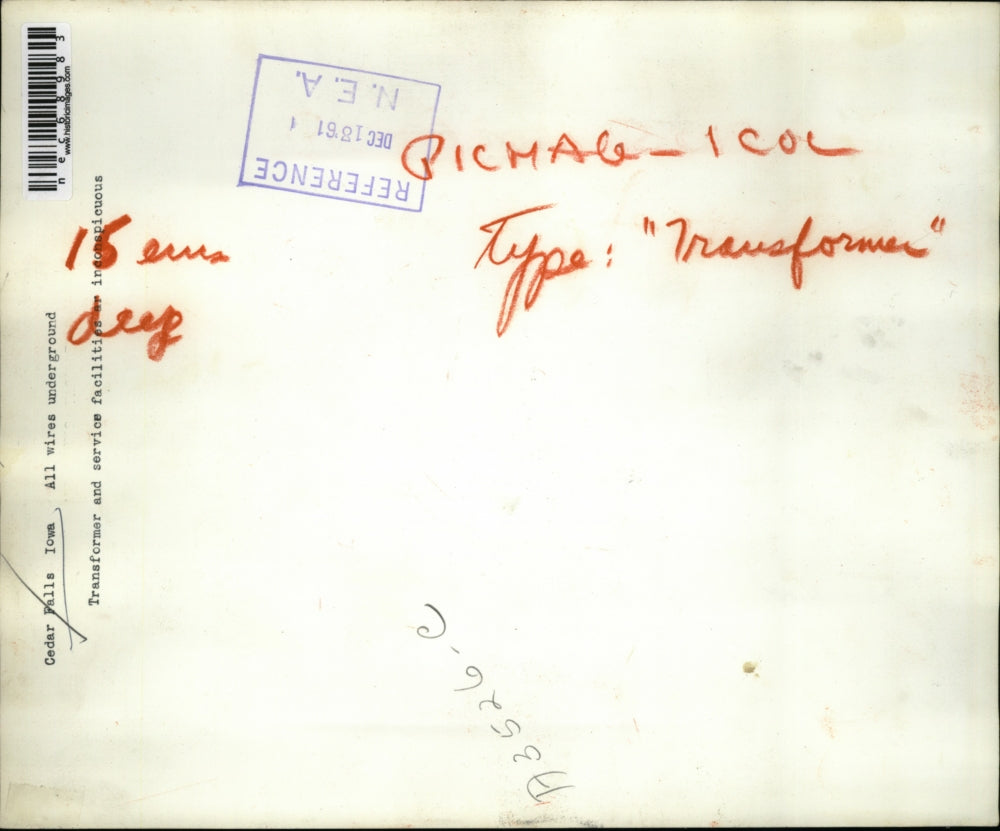 1961 Press Photo View of Transformers Underground in Cedar Falls