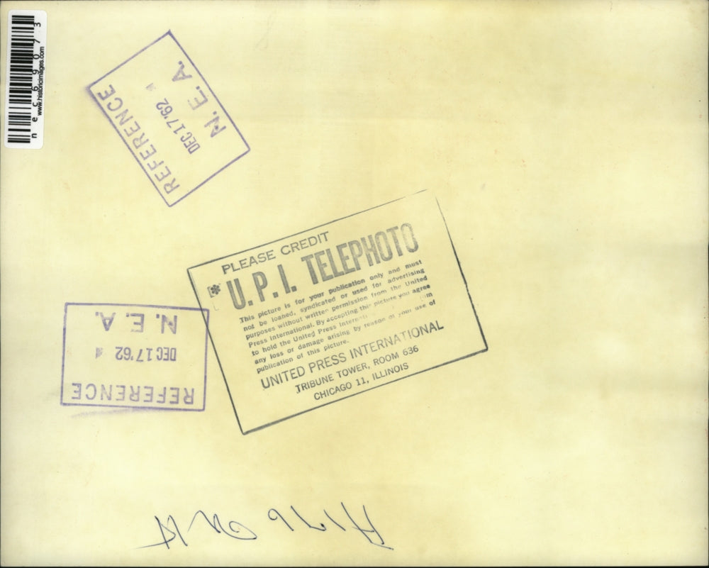 1962 Press Photo Exterior Of White House Decorated For Christmas