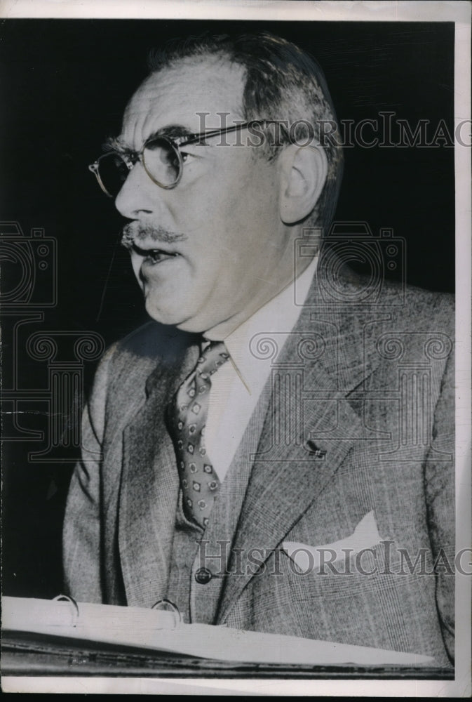 1951 Press Photo Sec. of State Dean Ancheson testify at Joint Senate Armed.