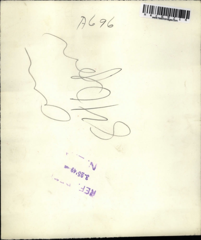 1949 Press Photo Postman Ronnie Erickson Delivers Mail in Flood Mateo California