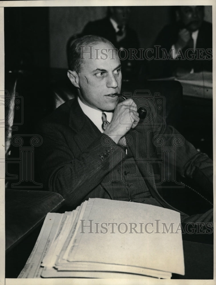 1934 Press Photo Frank Altscrul Chairman Of NY Stock Exchange Listing Committee