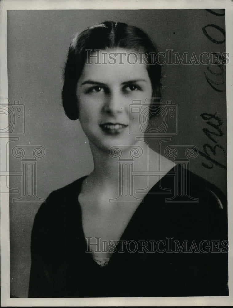 1934 Press Photo Francis Kluger, Hostess of Temple Alumni Association