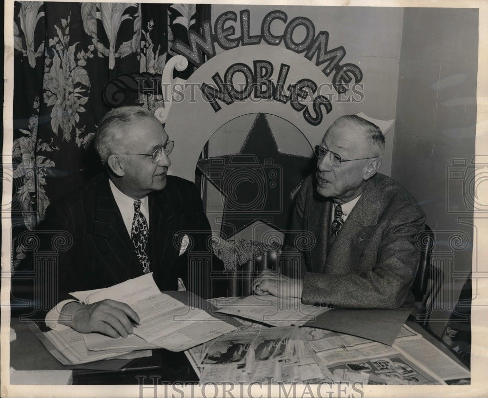 1929 Press Photo Shriners Congressman Walter Jeffries and Freeland Kendrick
