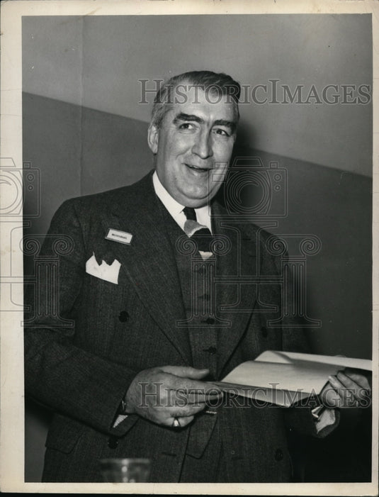 1937 Press Photo Robert Jamison The Strong-Browed Jovial Businessman- Historic Images