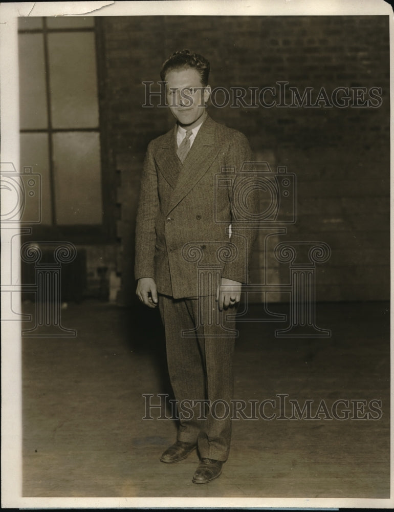 1927 Press Photo Irwin Dickstein Monroe High Basketball Team Coach - nec69583