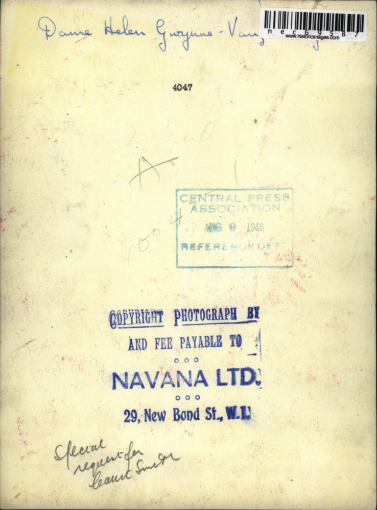 1946 Press Photo Dame Helen Gwynne Vaughan British Botanist and Mycologist