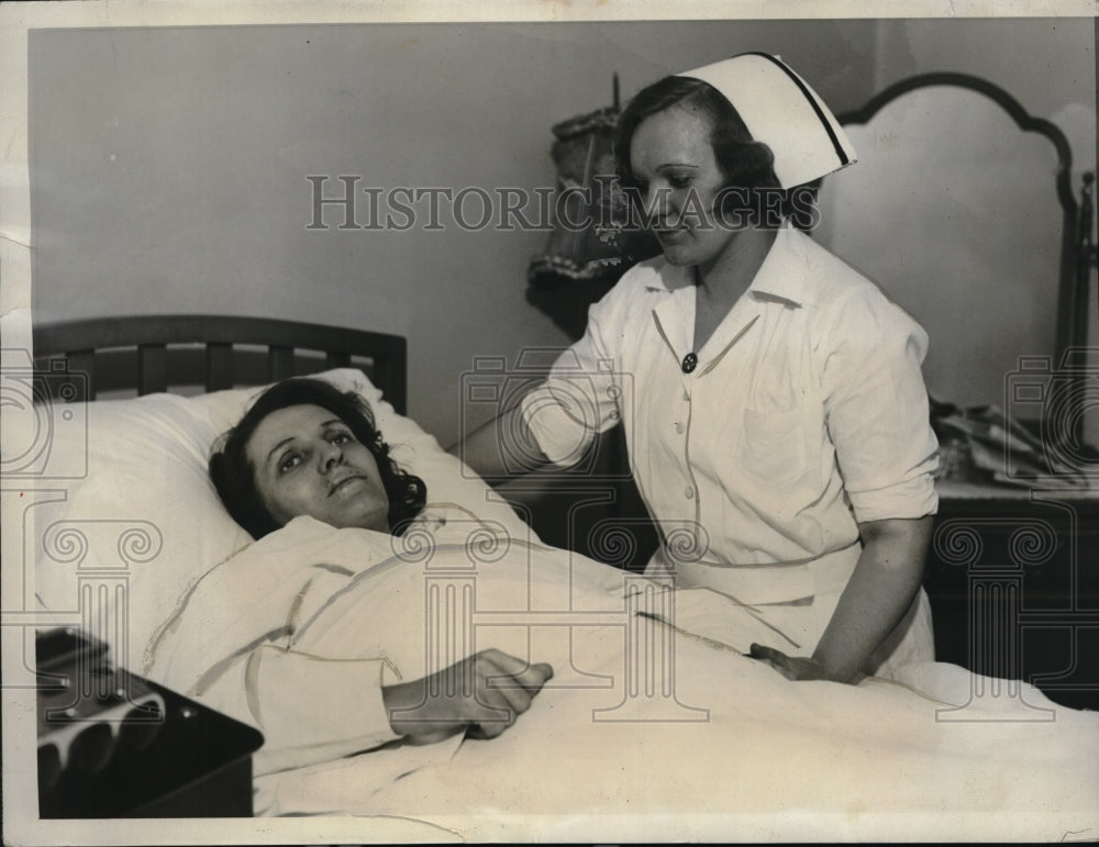 1931 Press Photo Ellen Williams swallowed tooth that cause Pneumonia- Historic Images