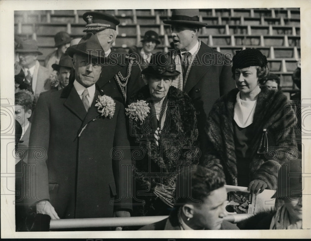 1932 Press Photo Navy Secretary at the Army-Navy Game in Franklin Field