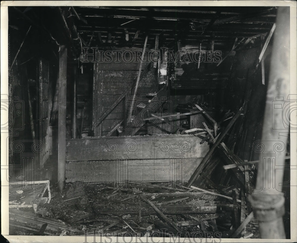 1932 Press Photo fire injures woman in home on East 23rd st. between L and K