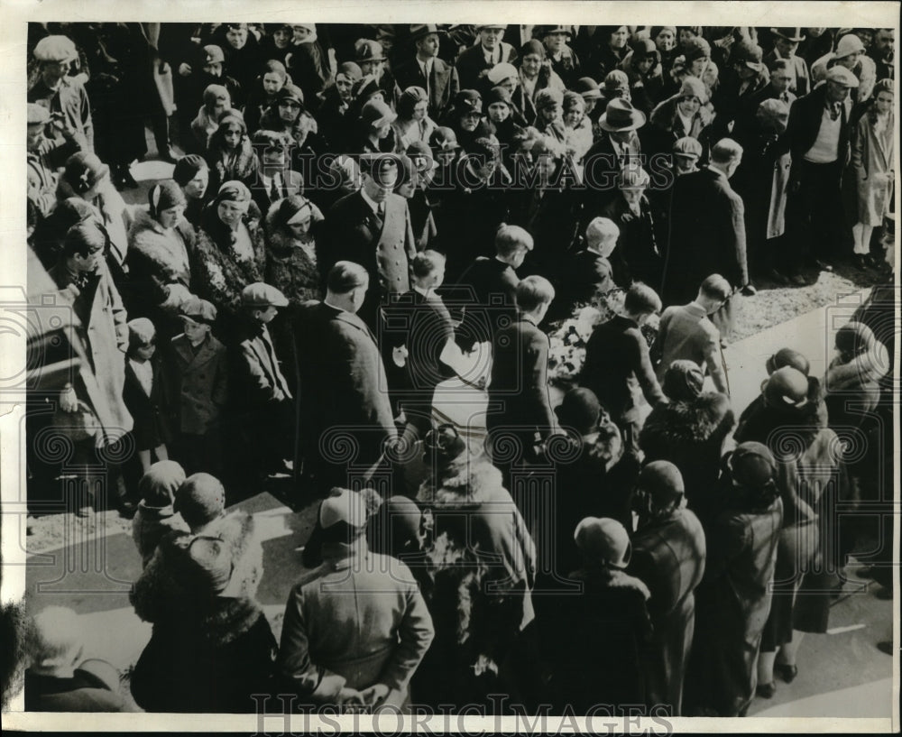 1932 Press Photo Funeral of Billy Reynolds from Detroit, Michigan