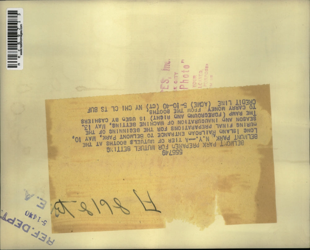 1940 Press Photo Belmont Park prepares for mutual betting