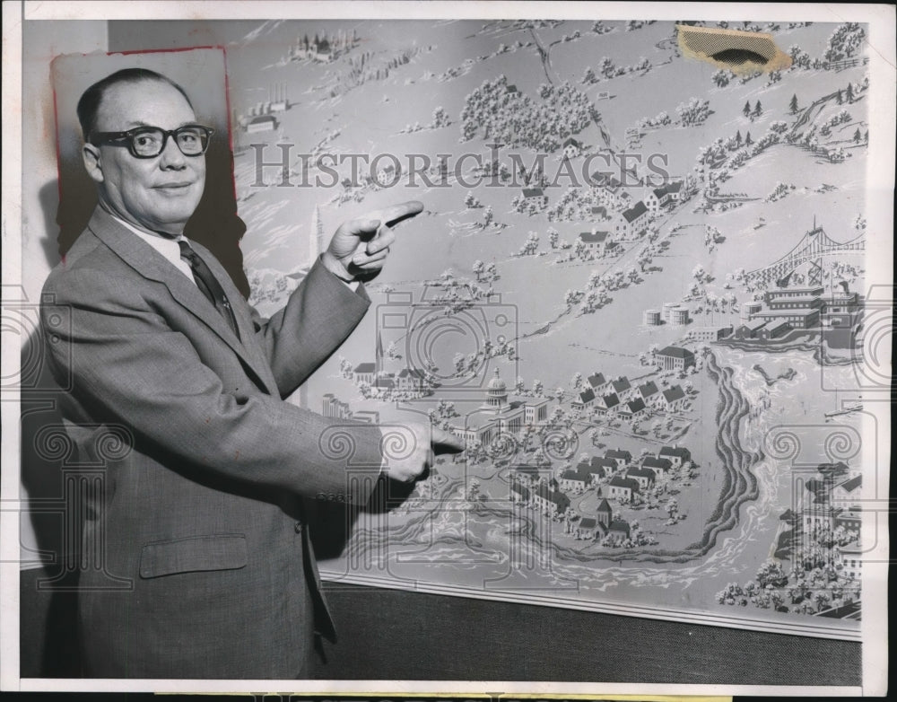 1956 Press Photo Earl Eisenhower, Brother of President Eisenhower