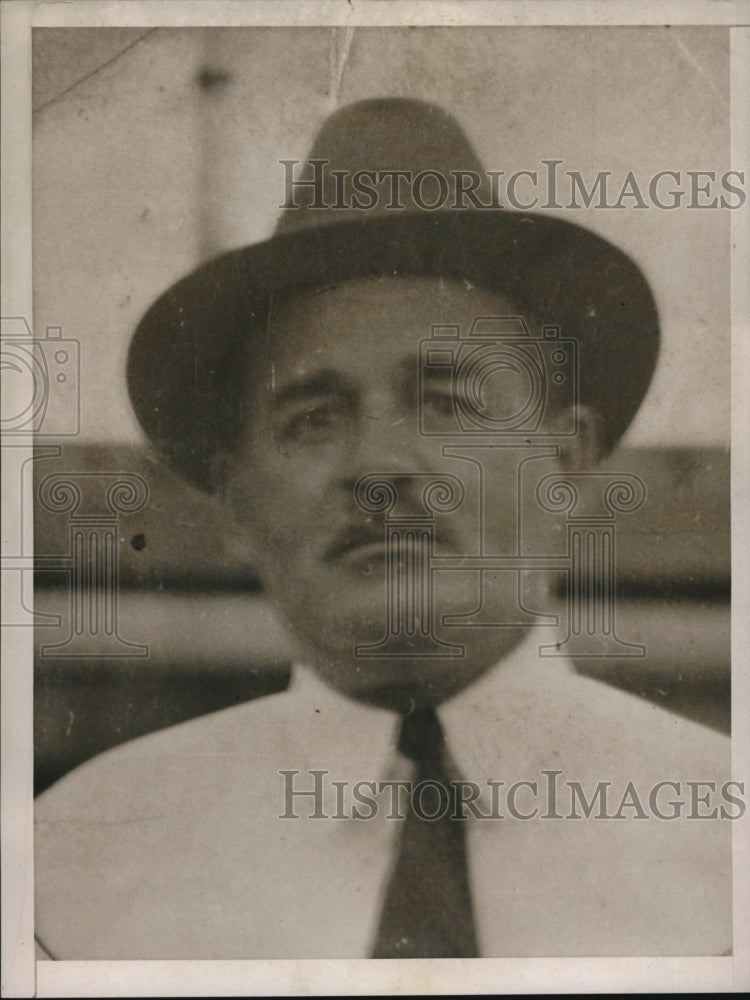1939 Press Photo Capt. Frank Spurr of Esso Baytown - nec69924