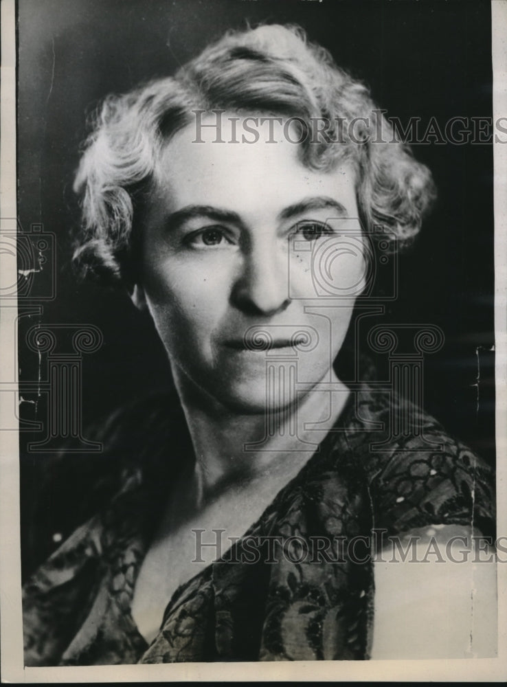 1935 Press Photo Mrs. Julia M. Butree, Dean of College of Indian Wisdom