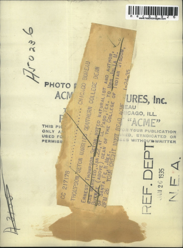 1935 Press Photo Mrs. Julia M. Butree, Dean of College of Indian Wisdom