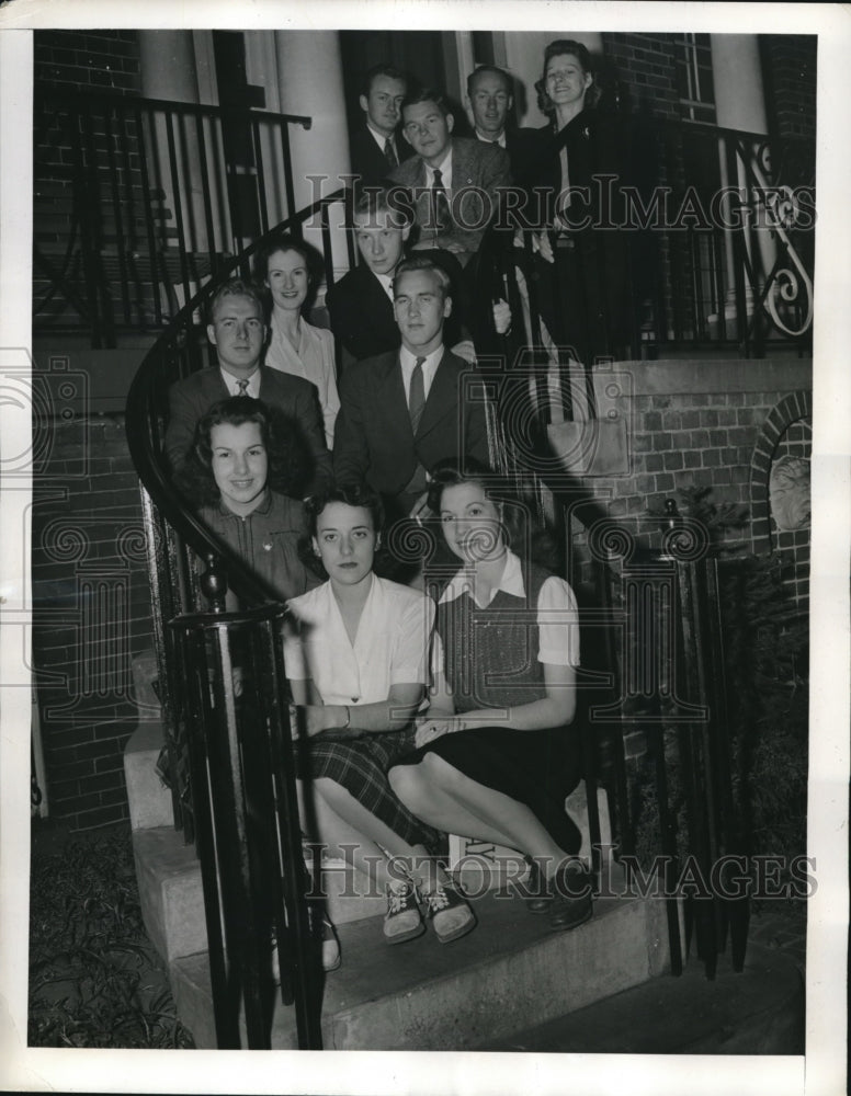 1941 Press Photo Edward & James Stever, Fred and Sophronia John, Tilleston's