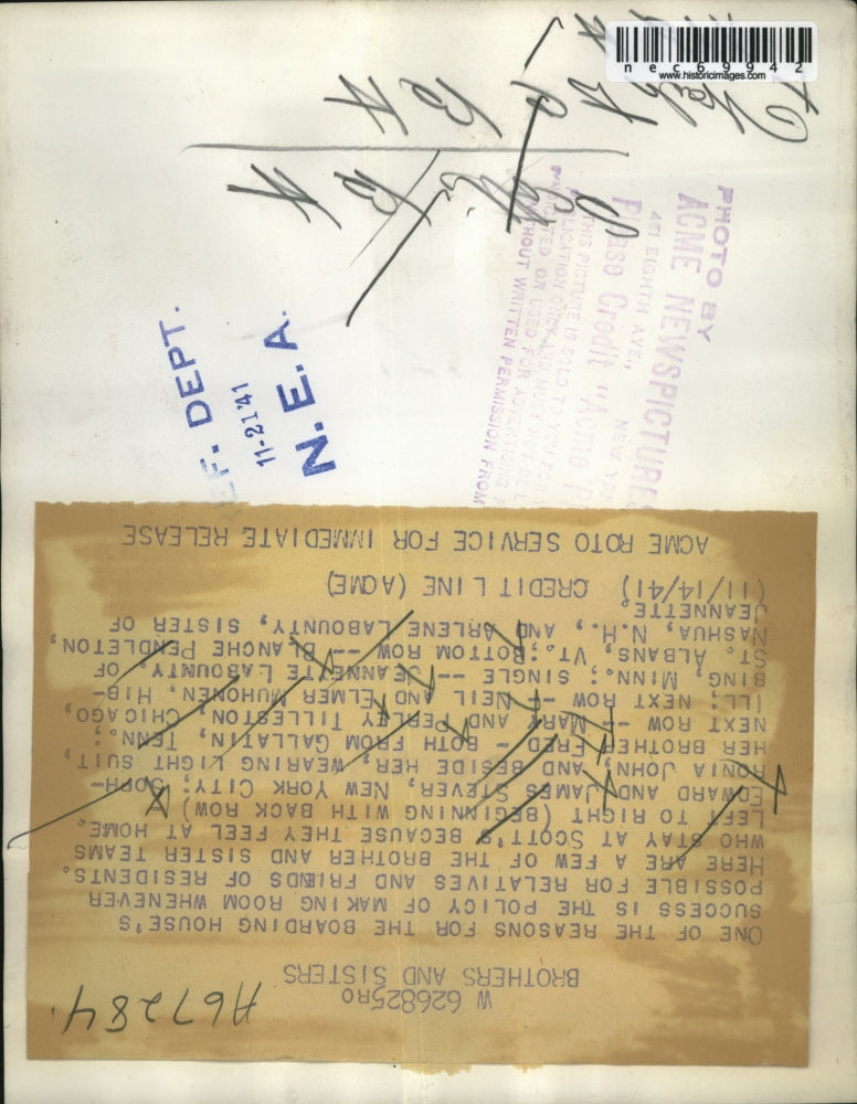 1941 Press Photo Edward & James Stever, Fred and Sophronia John, Tilleston's