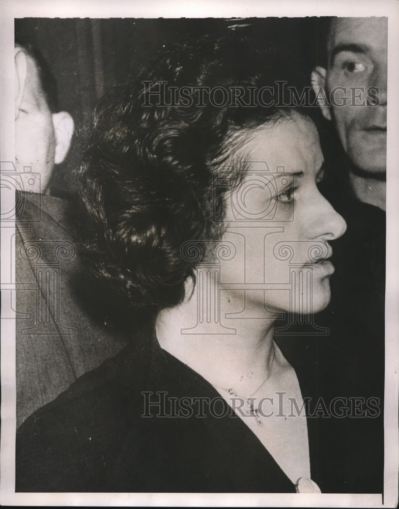 1938 Press Photo Stella Alfonsi charged with poison death of hubby Ferdinand
