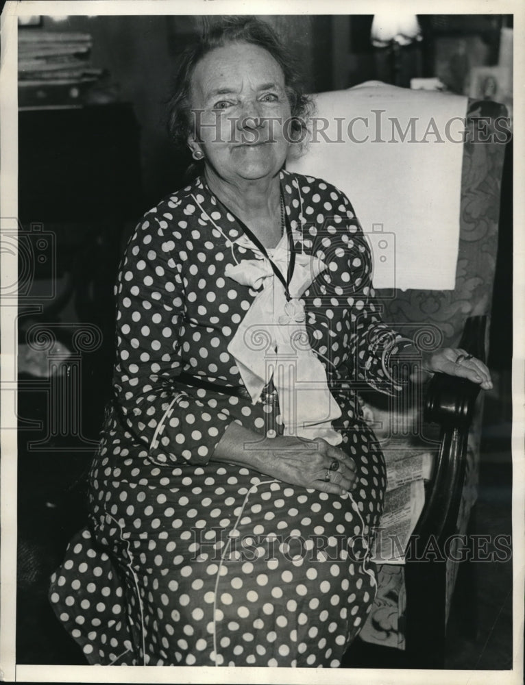 1933 Press Photo Mrs. Joseph A. Settle, mom of Stratosphere pilot, Tex Settle