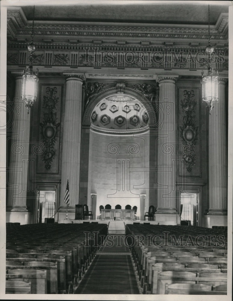 1940 Press Photo View of Interdepartmental Government Auditorium Washington DC