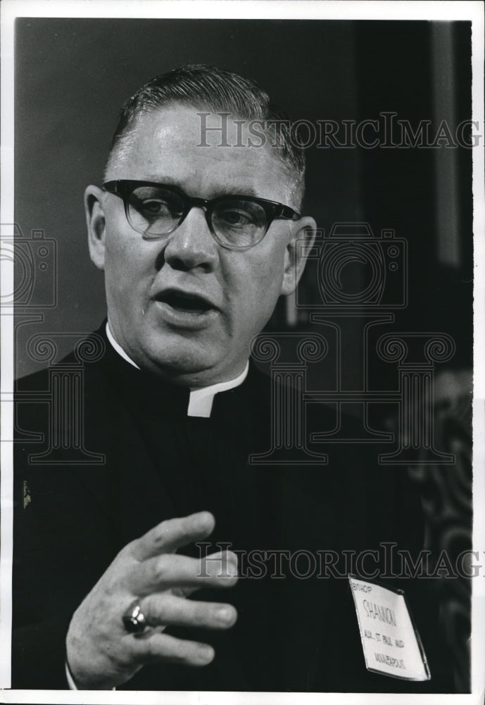 1969 Press Photo Rev. James Shannon, Bishop of St. Paul, MN