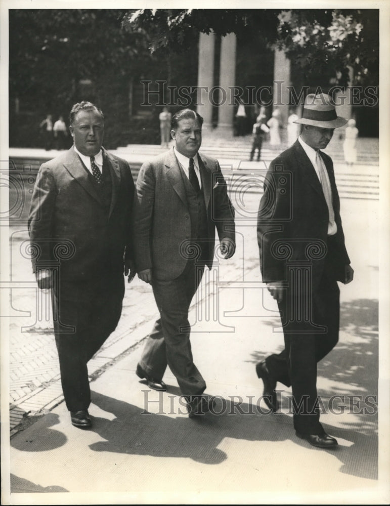 1932 Press Photo Frank J Tappan, Harry Zander on trial in Nassau County