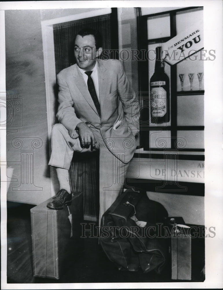Load image into Gallery viewer, 1956 Press Photo William A. Kennedy Selected as Mr. Average American in Denmark
